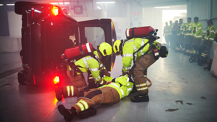 Thatcham helps fire crews practice safe EV extrication