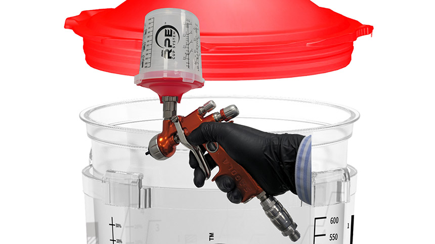 ProXL RPE Paint Cup System with spraygun